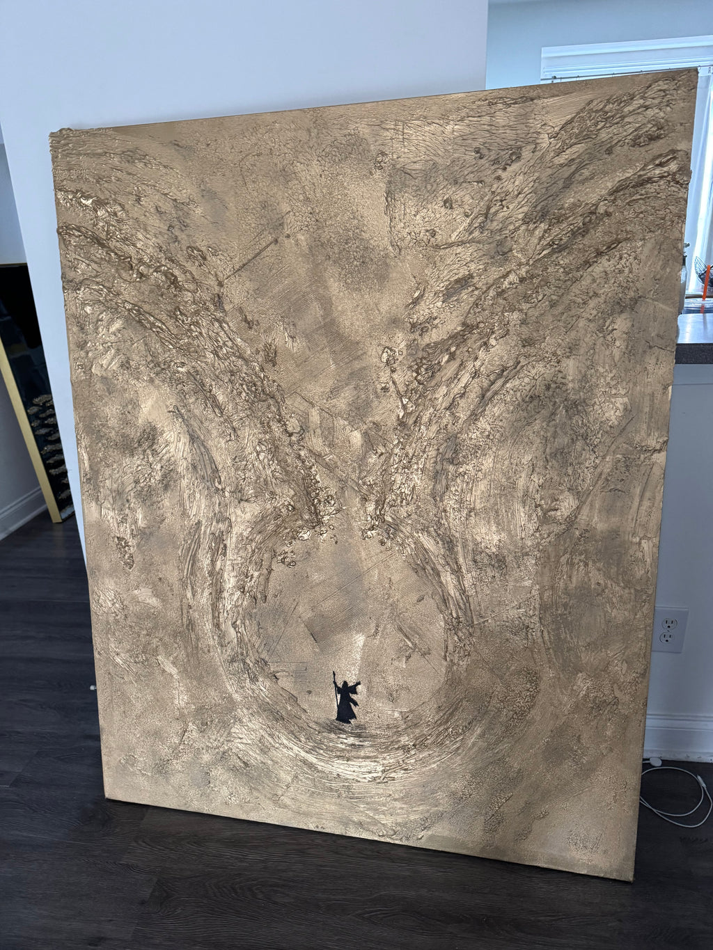 The Power in Me - Original Jesus-Inspired Modern Painting | 48x60 Luxury Modern Christian Faith Art