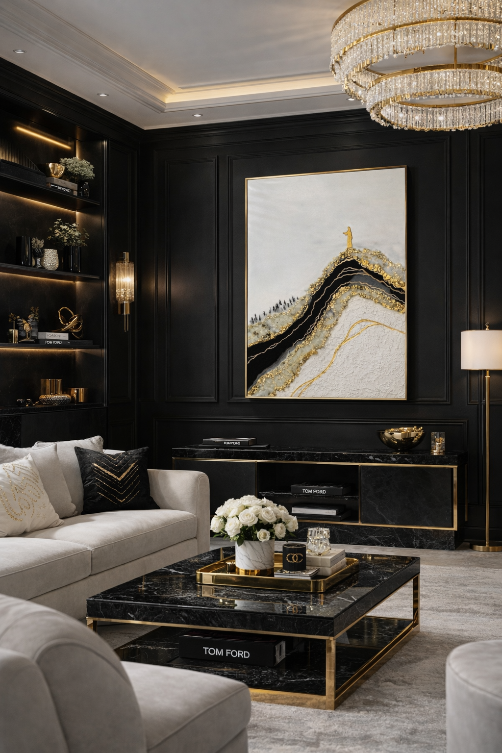 SOLD - Sermon on the Mount – Jesus-Inspired Christian Abstract Painting | Luxury Modern Art