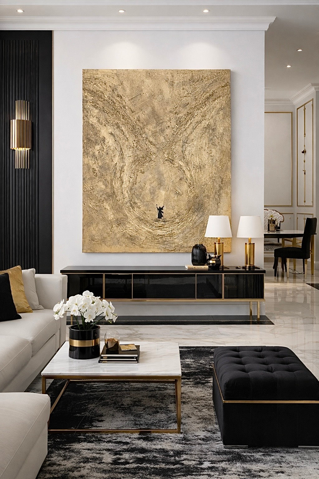 The Power in Me - Original Jesus-Inspired Modern Painting | 48x60 Luxury Modern Christian Faith Art